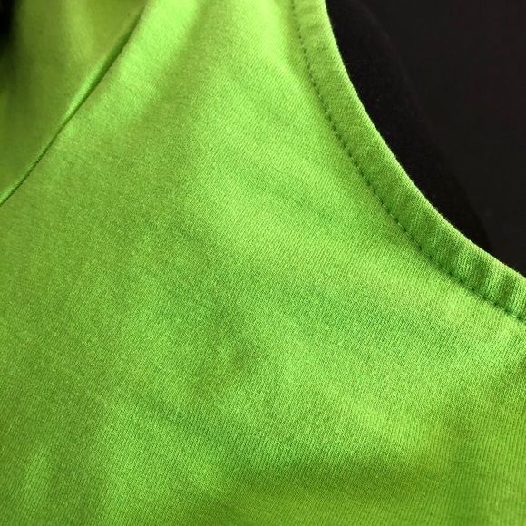 Neon Green Cropped Short Sleeve Top - Picture 6 of 6